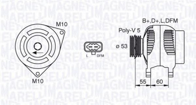 MAGNETI MARELLI 063377496010 -  Генератор